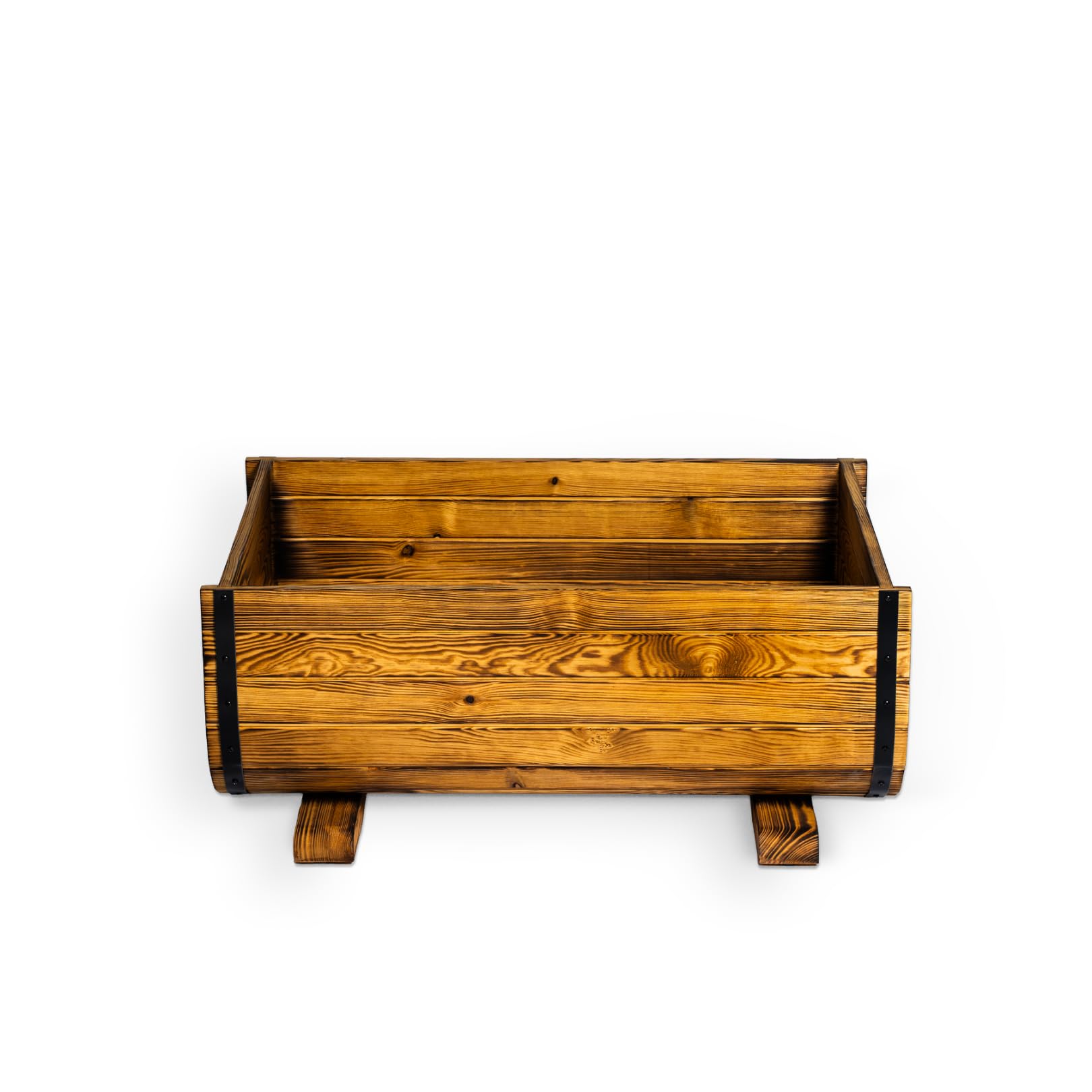 Drewniana Donica 80x50x40 cm kolor opalany dąb