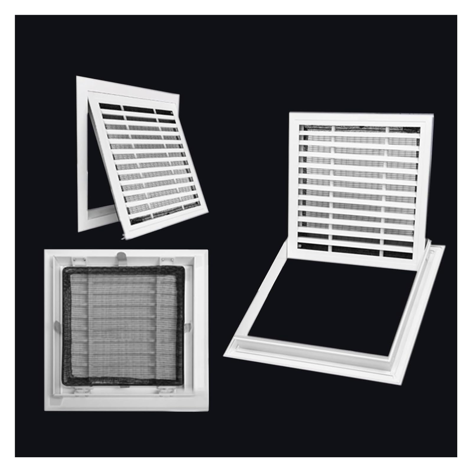 Panel dostępowy z żaluzjami, Zatrzaskiwane drzwiczki dostępowe z żaluzjami do kontroli instalacji hydraulicznej Pasują do wielu rozmiarów(45x50 cm)