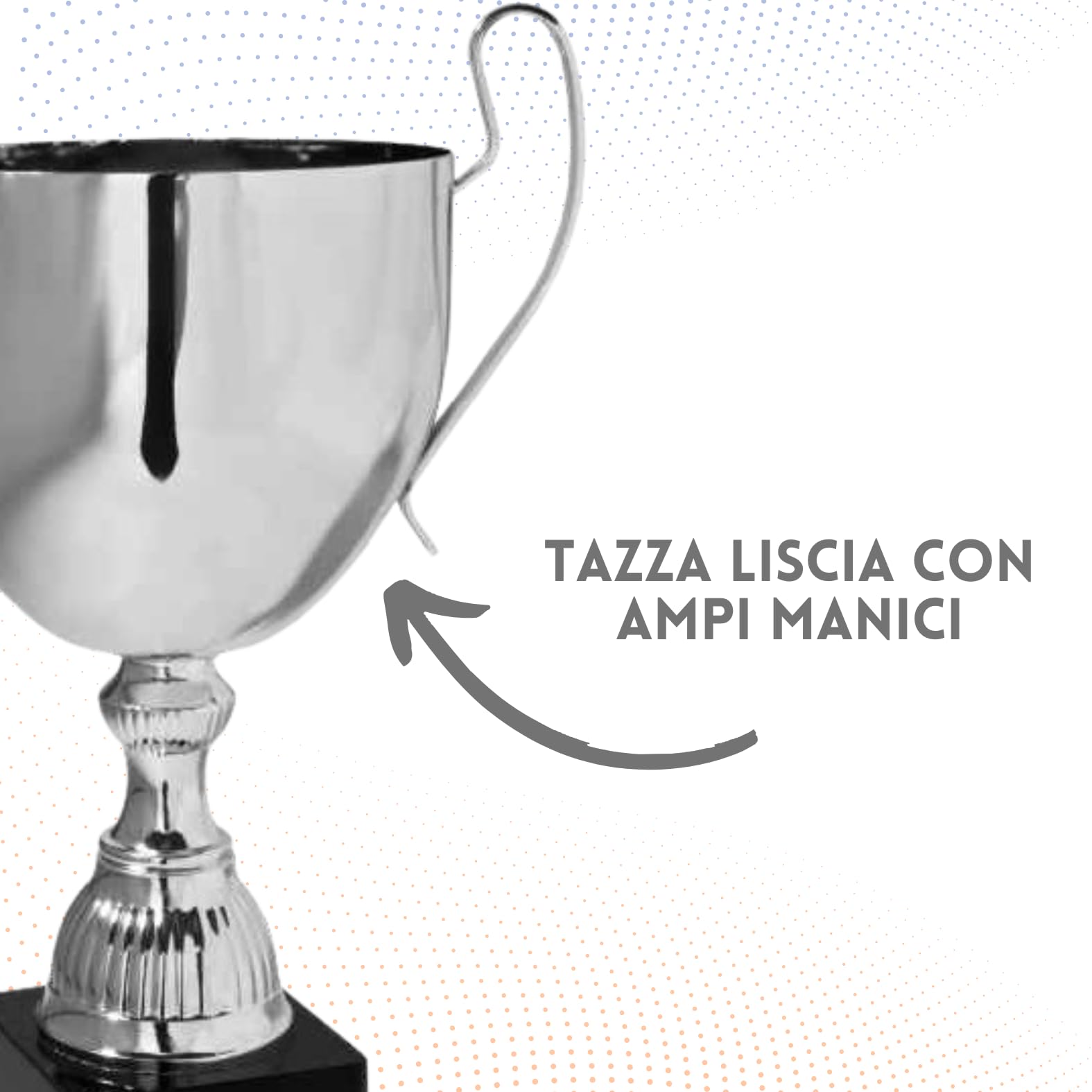 Coppa Trofeo Personalizzabile Grande in Metallo Varie Misure Calcio, Fantacalcio, Tennis, Padel, Basket Premiazioni Sportive ed Eventi con Targhetta Personalizzata cod 6.311
