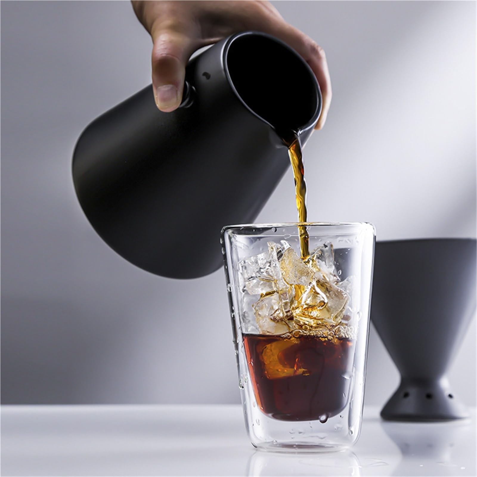 Verseuse à Café Créatif 650ml ménage cafetière goutte à goutte café filtre Pot ensemble en céramique cafetière filtre Pot Pour Les Voyages