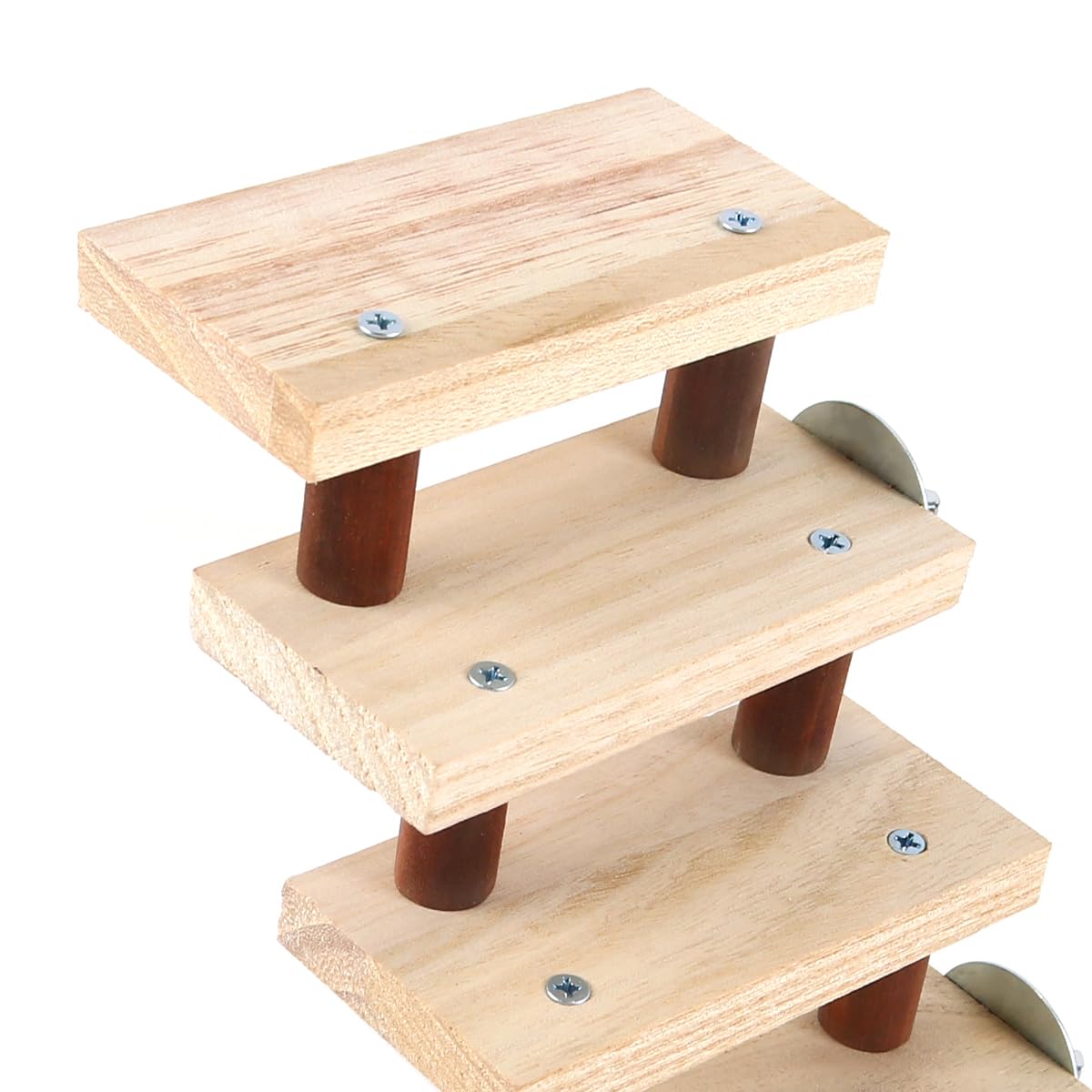 Alnicov Jaula de Madera para hámster, Juguete para pájaros, Columpio para Escalar, Escalera de 5 Niveles, Plataforma, Puente, trampolín, Herramienta de Entrenamiento