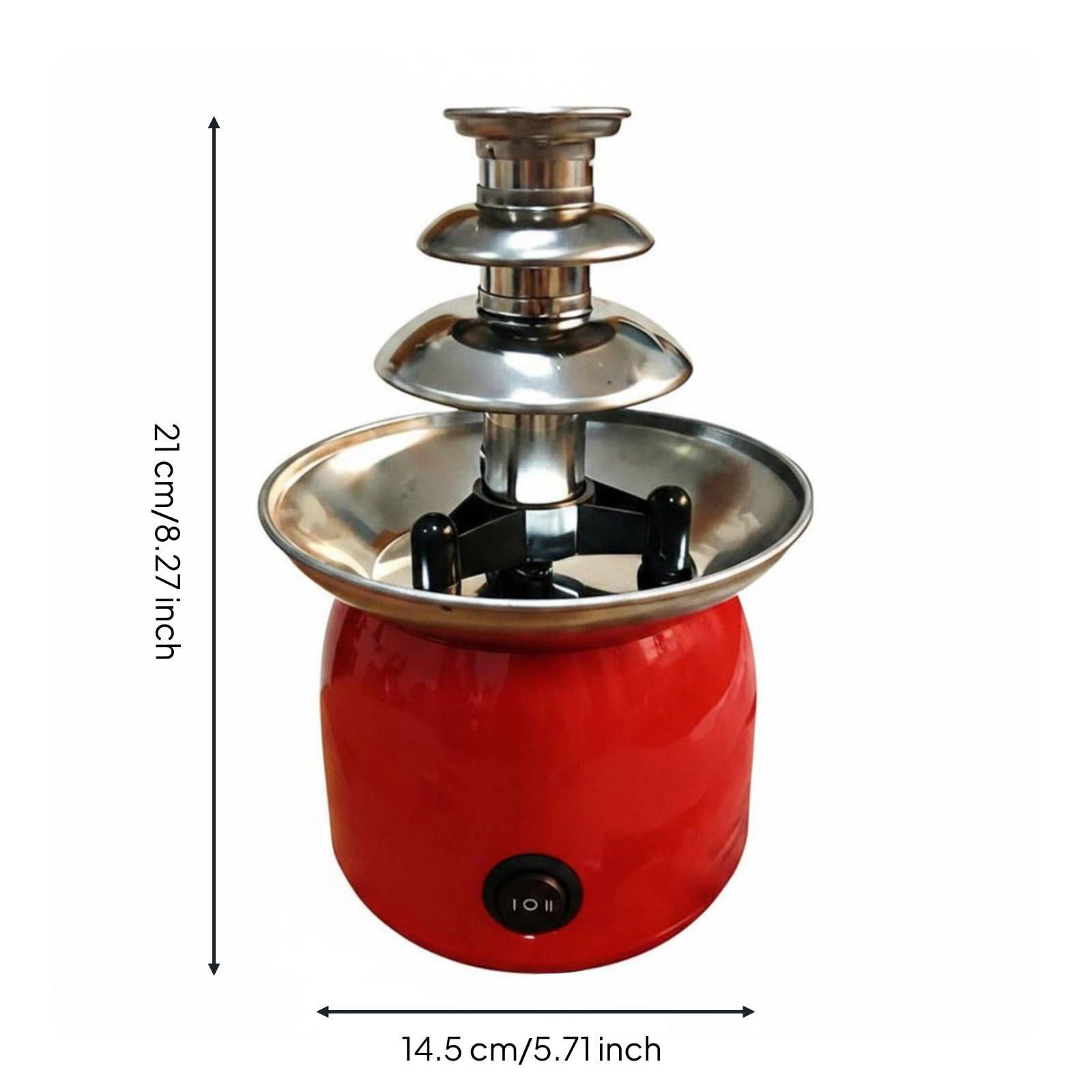 Fontana di Cioccolato a 3 Livelli Elettrico Torrre di Cioccolato Automatica Riscaldamento Rapido Elettrodomestico da Cucina per Buffet