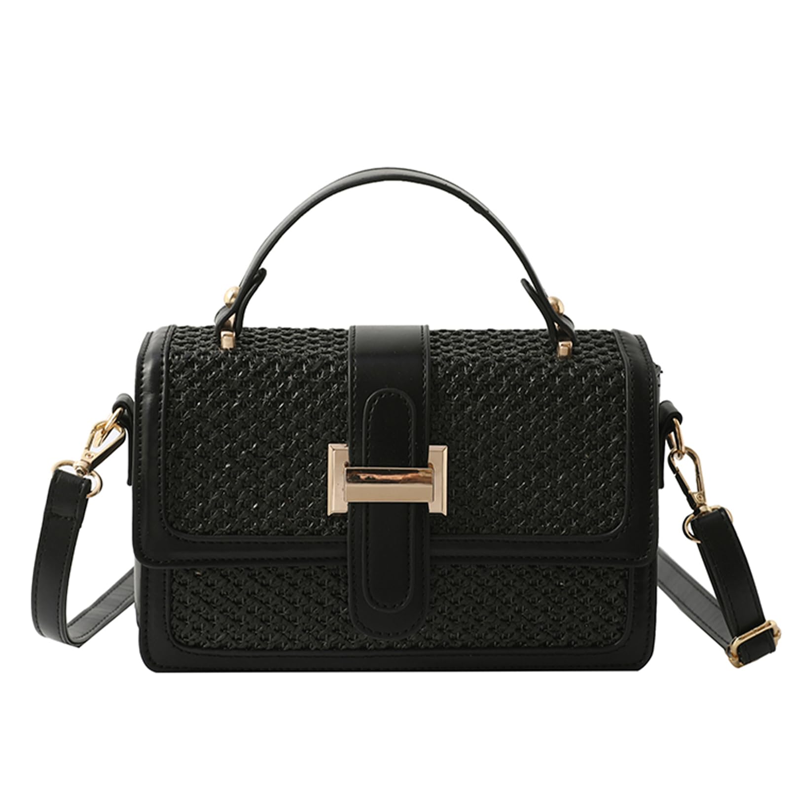 Extolove Summer Straw Crossbody Bags for Women Trendy Woven Beach Bag Straw Clutch Purse Vacation Handbags