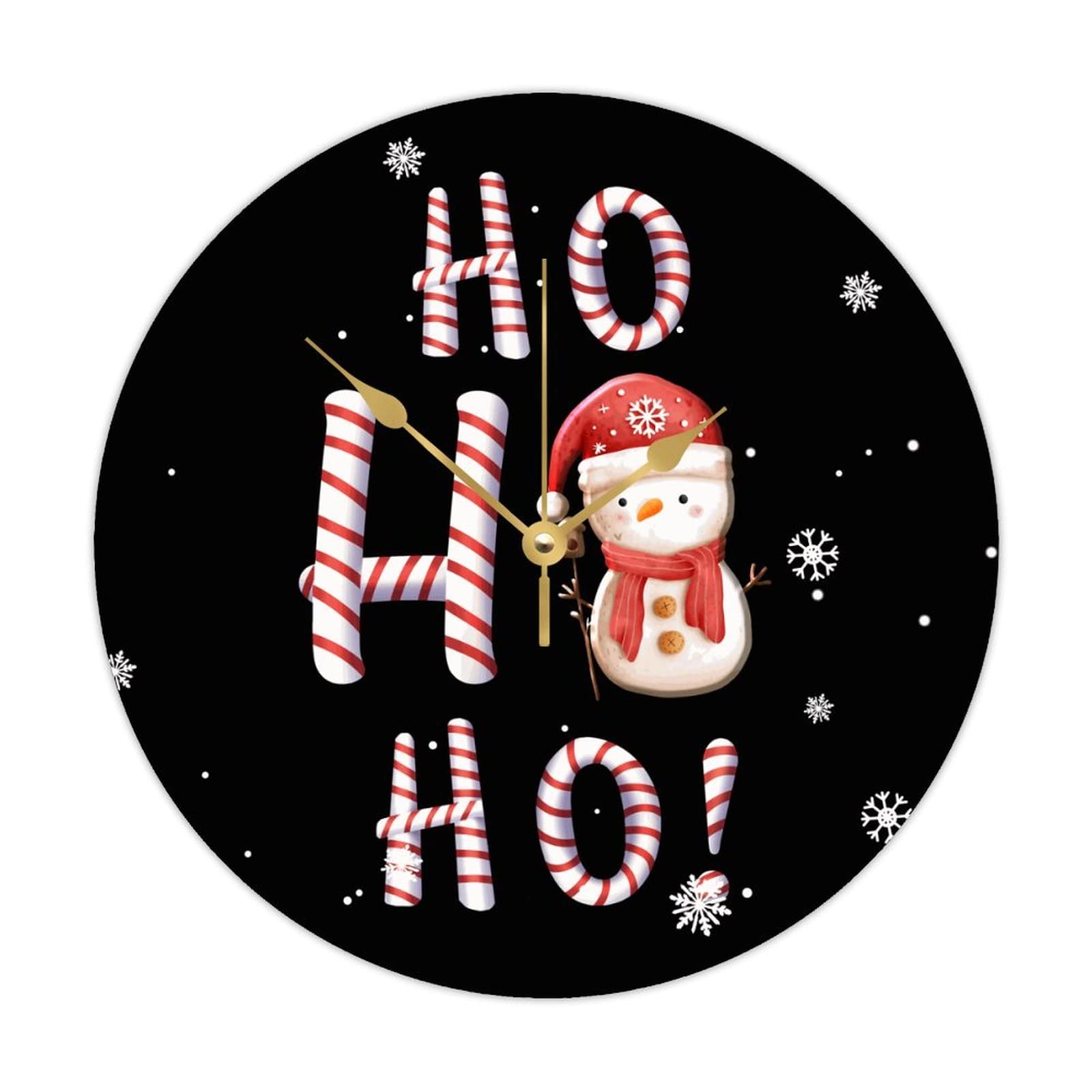 Horloge murale silencieuse bonhomme de neige sans tic-tac