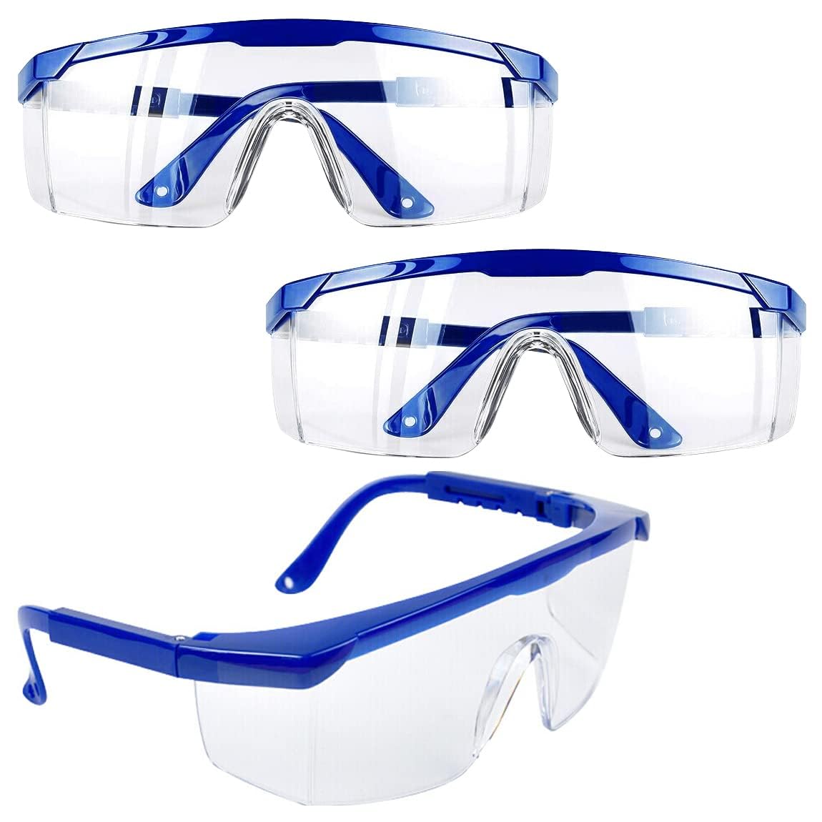 Safety Schutzgläser,3 Paar Schutzbrille für Brillenträger Anti-Fog Schutzbrille Professionelle Arbeitsschutzbrille für Kinder Erwachsene Augenschutz PC-Gläsern für Outdoor-Aktivitäten