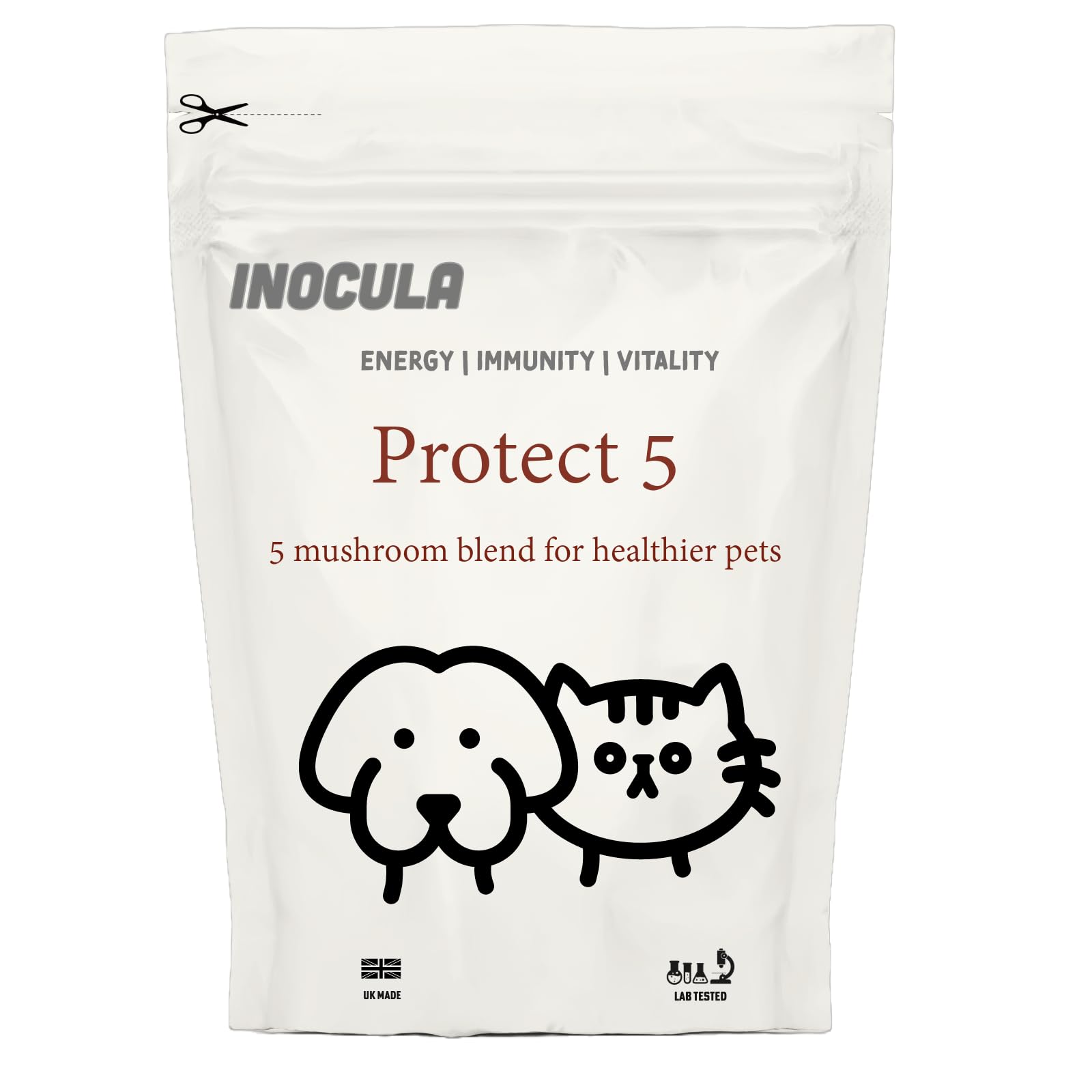 Protect 5 Mushroom Extract Capsules Dog & Cat. Keeps pets healthy, Mixed