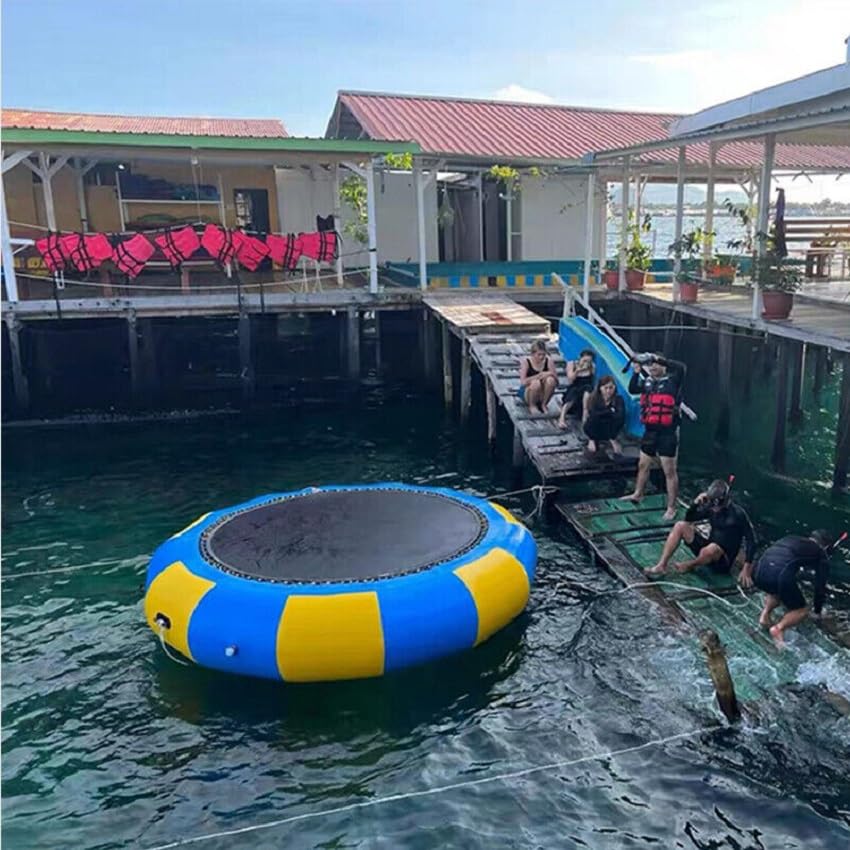 FOKAI 3M Diameter Inflatable Water Trampoline Bounce Swim Platform Lake Toy