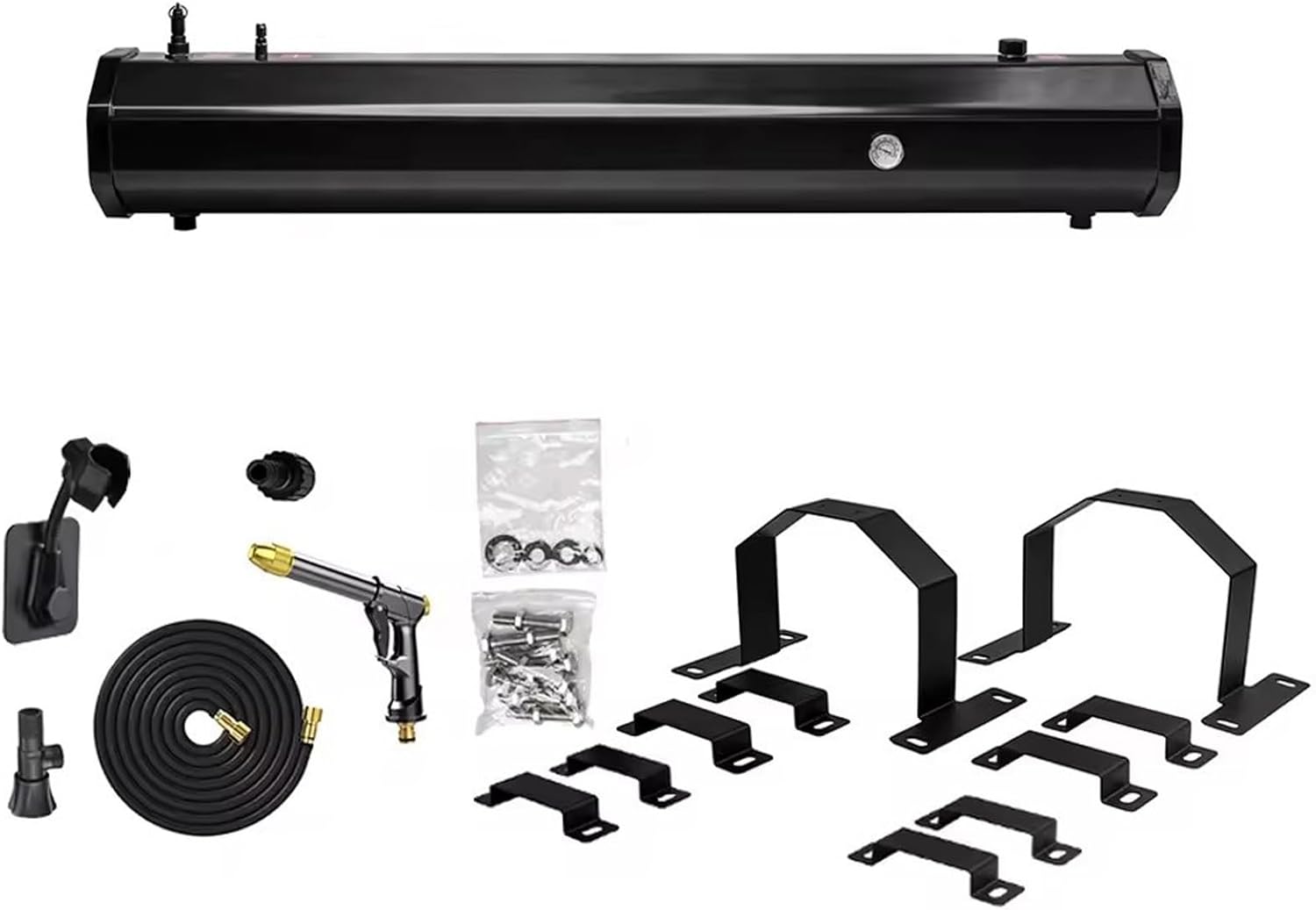 Solar Shower,Camping Shower,Roof Rack Mounted Off-Road Shower w/High Pressure Water Gun Spray Head, for Outdoor Activities (30L)