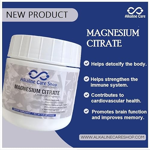 Miniatura 4 de Alkaline Care  Suplemento en polvo de citrato de magnesio, antiestrés, sin gluten, sin OMG y original sin sabor, apoya el sueño, los músculos, la