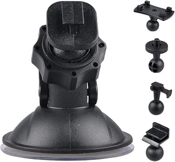 Dash Cam Mount | Swivel Bracket Suction Cup | Car Dash Cam Replacement Mount - Dashboard Windshield Truck RV SUV GPS Navigation Driving Travel Commuter