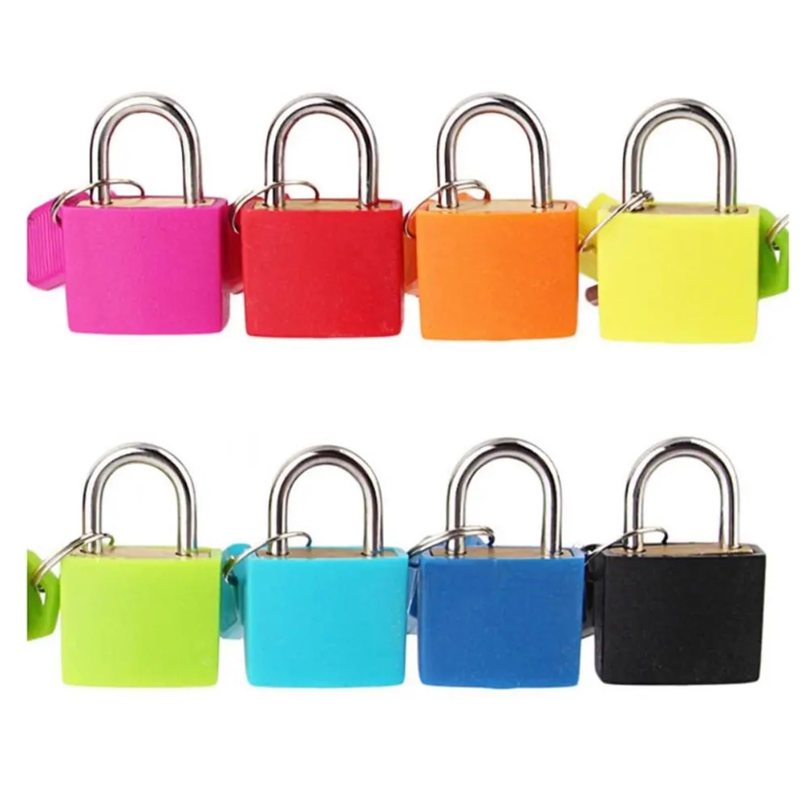 Cadenas coloré rose de 23 mm avec 2 clés pour sécuriser votre agenda et tiroir