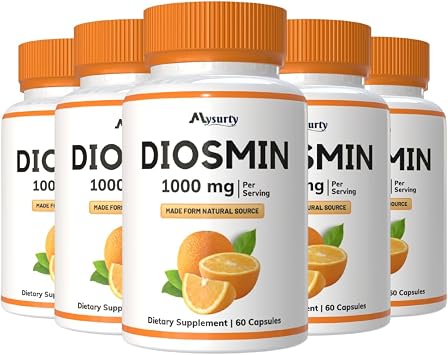 Diosmina | Diosmin Hesperidin 1000 Mg | Diosmin and Hesperidin| Capsules for Men & Women - 60 Capsules Pack of 5