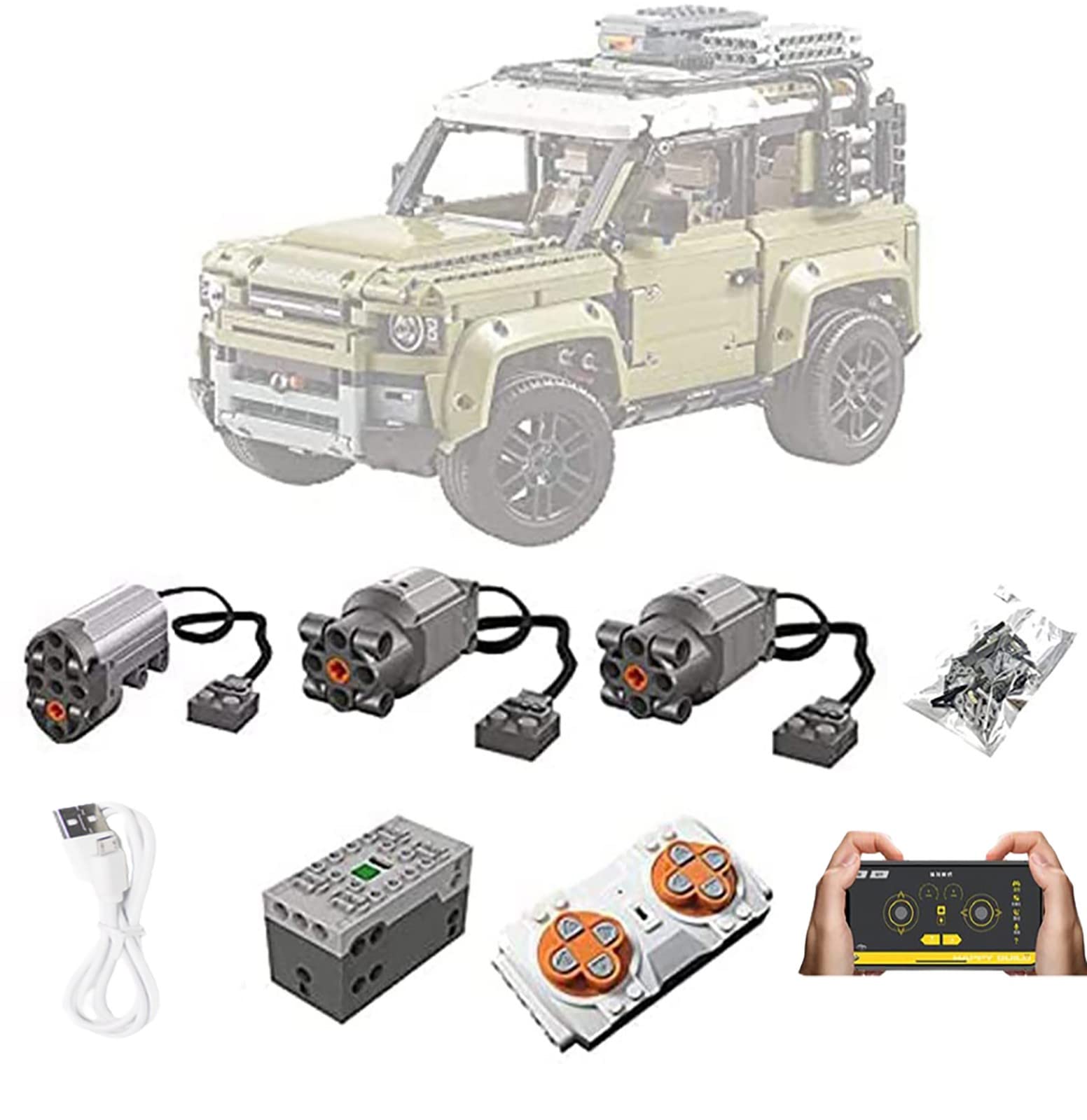 Motors and Remote Control Set Upgrade Accessories for LG 42110 Technic (Not Include LG Model)