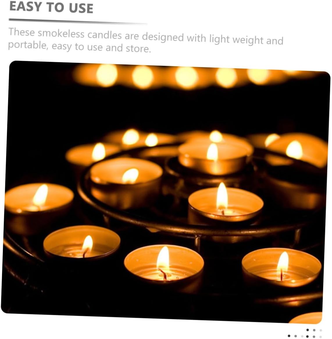 100pcs White Unscented Smokeless Tea Light Candles Bulk Votive Wax Candles for Home, Office, and Wedding Decorations
