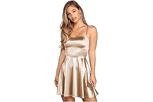 Elevate Your Night in Our Scintillating Short Satin Homecoming Dress