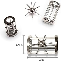 Vista 4 de MHY Juego de 3 rompecabezas de metal jumbo para el cerebro - Desafiantes rompecabezas 3D de coeficiente intelectual para adultos y adolescentes