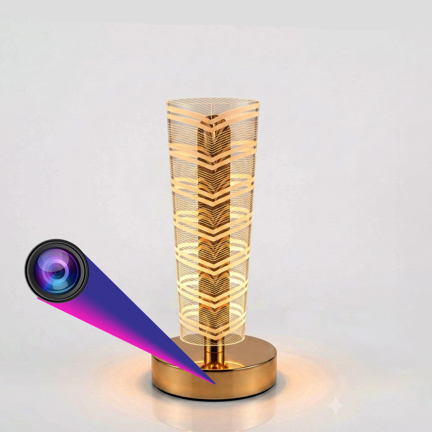 Crystal Touch Table Lamp with Hidden Camera, Ultra HD Wireless Spy Camera Indoor for Home Security with Smart Motion Detection Live Stream, 32GB Internal Memory for Long time Recording.-picture-29