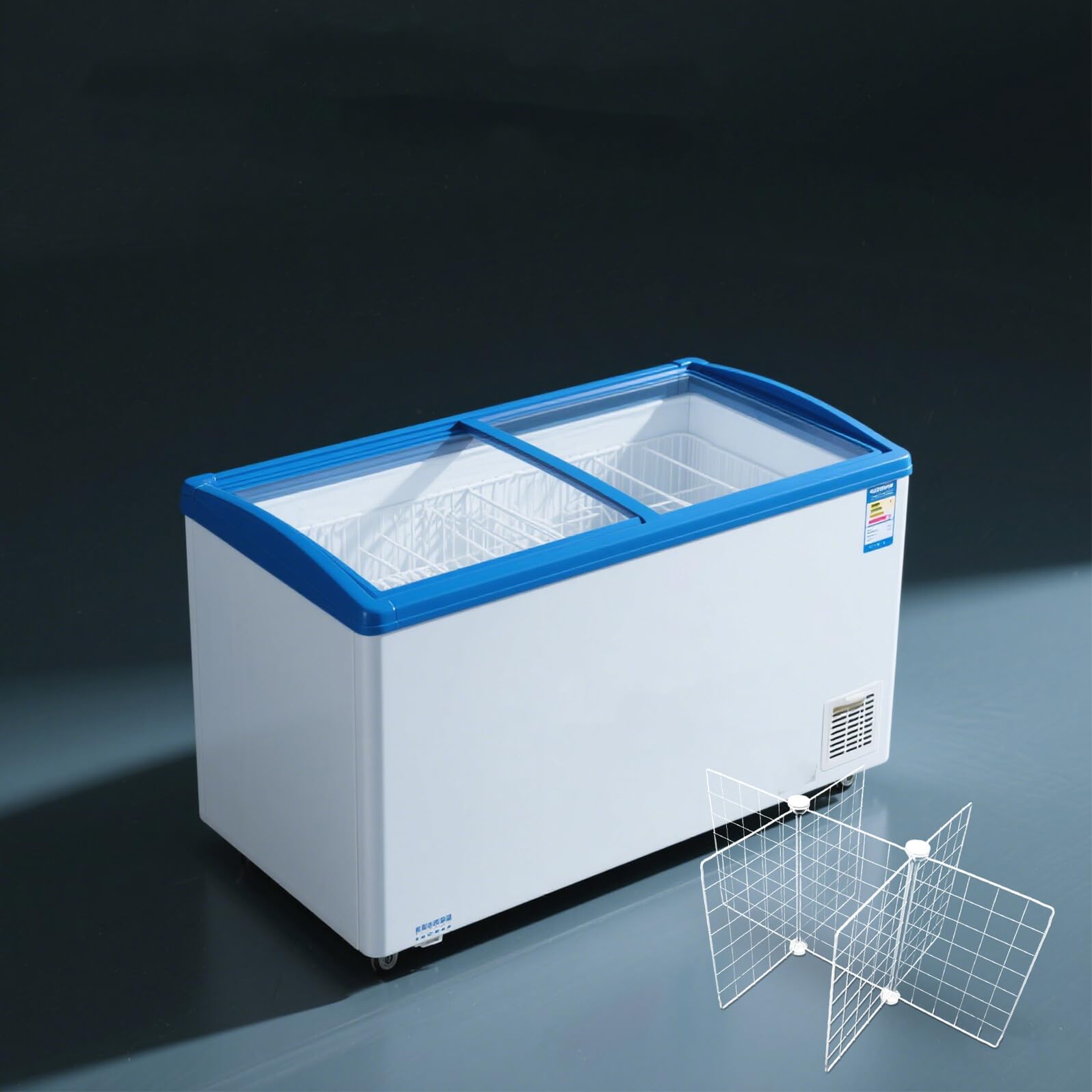 Separador Metálico para Congelador de 6 Rejillas Estante Divisor de Hierro Resistente 61X41X32 CM para Organización de Alimentos en Refrigerador y Despensa Doméstica