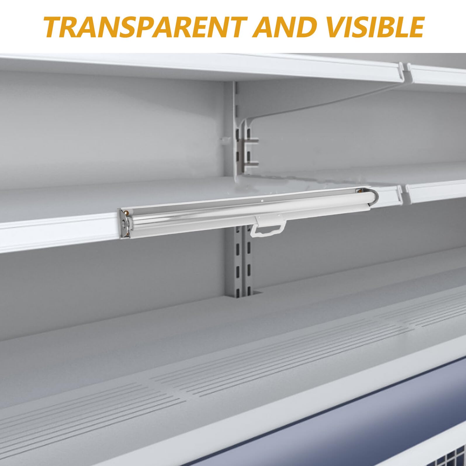 Rideau de Vitrine Réfrigérée Transparent en PVC 50 Cm X 1,5 M, Isolation Thermique et Anti-poussière, Rideau à Lamelles pour Congélateur et Armoire de Stockage Cuisine