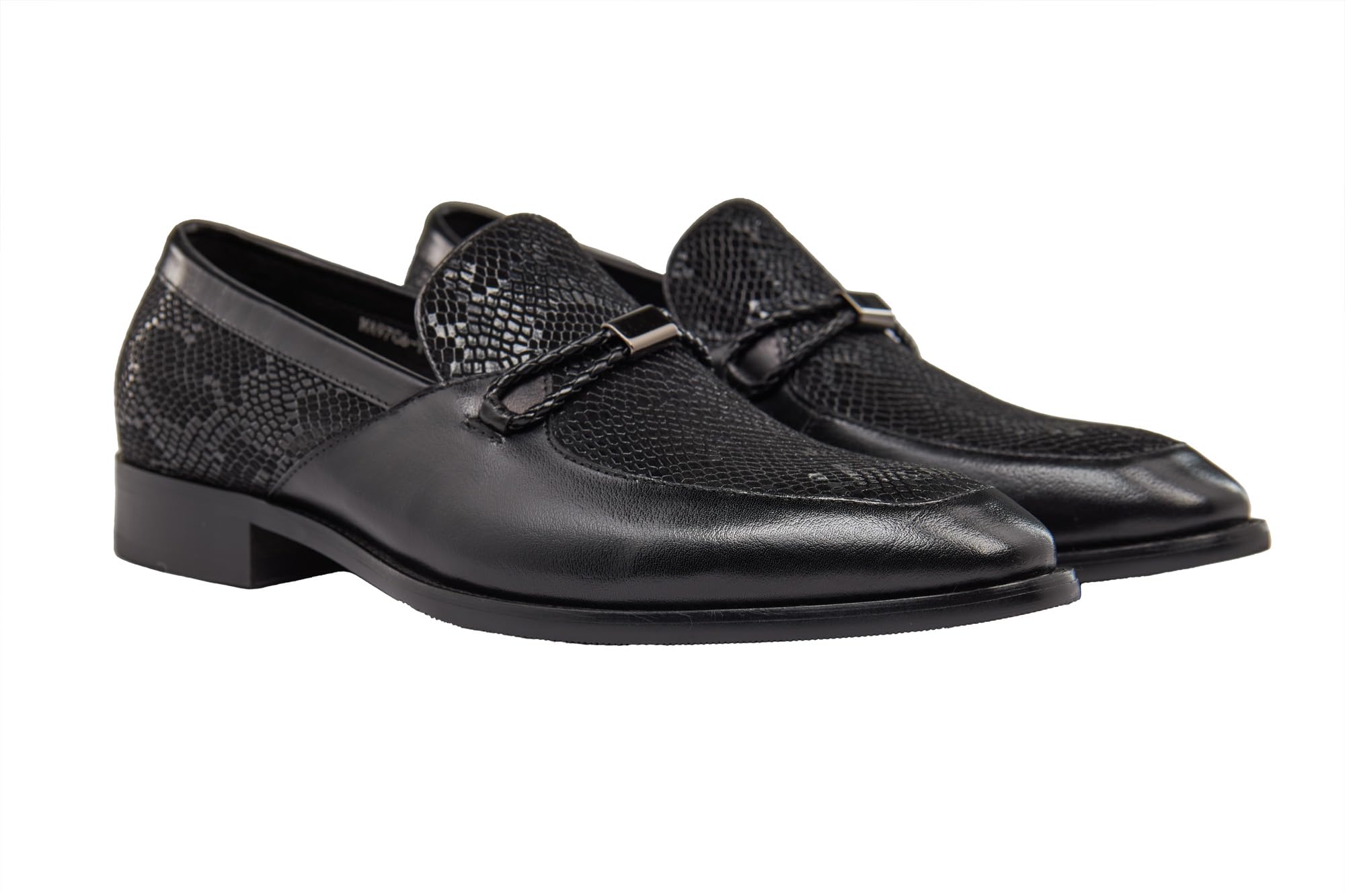 Mocasines de Piel auténtica con Estampado de Piel de Serpiente para Hombre, Zapatos de Vestir Hechos a Mano para Fiesta de Boda
