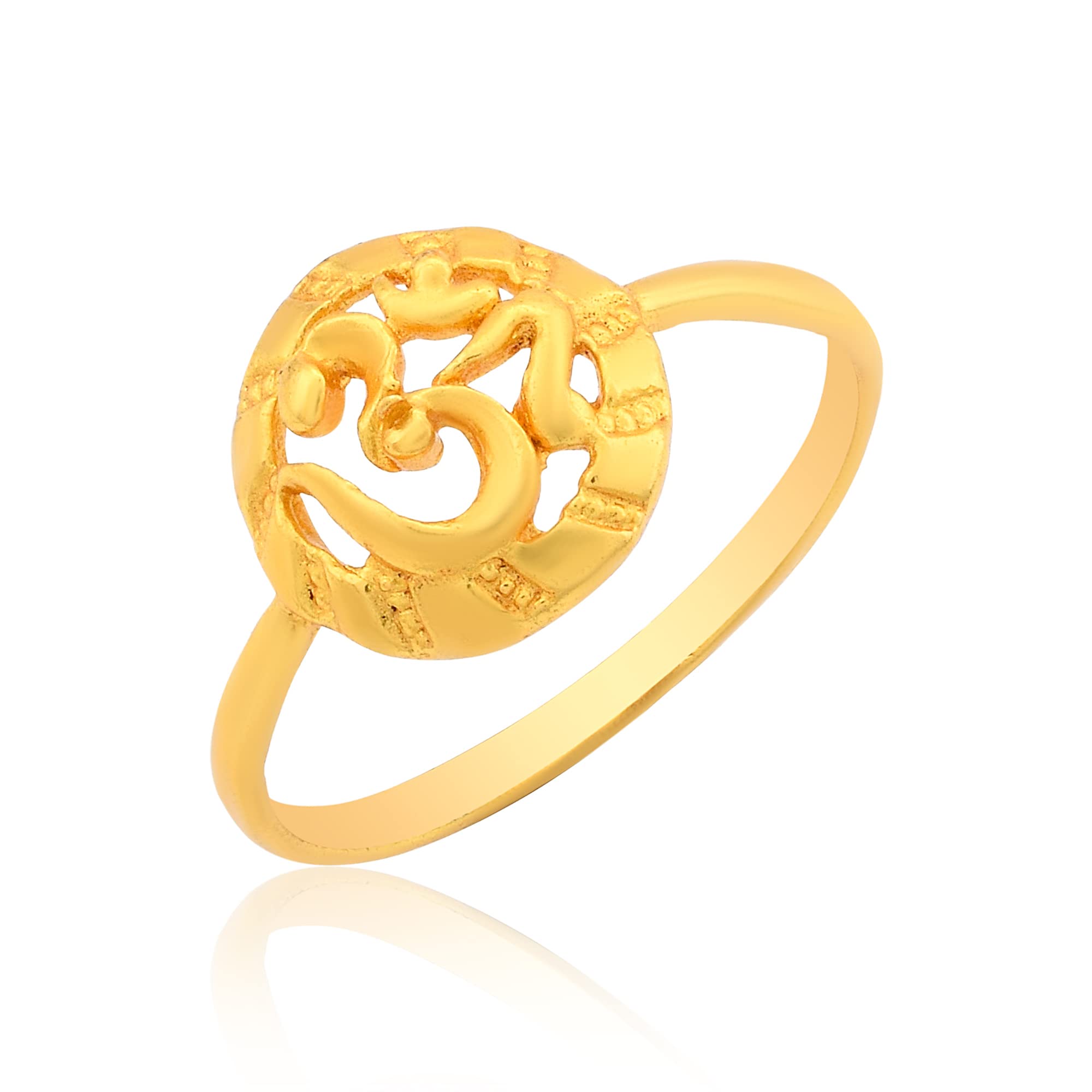 dulci Gold Plated Brass Om (aum) Filigree Band Finger Ring Spiritual Jewelry Gifts for Women Men-picture-24