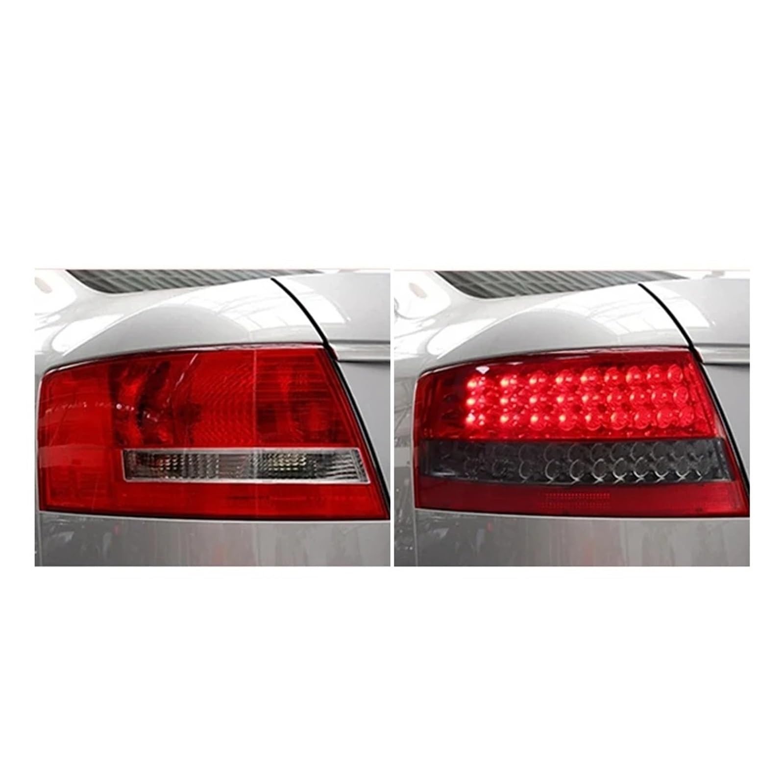 Gruppo fanale posteriore Per A6L 2005-2008 DRL Luce Di Marcia Freno Acqua Corrente Sfarfallio Lampade Posteriori Fanali Coppia Gruppi Auto(Smoke)