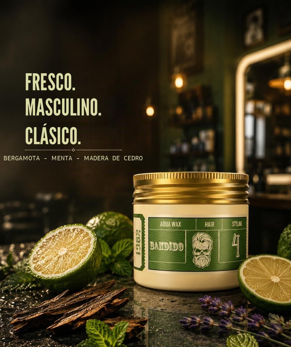 Bandido Aqua Wax Nr.4 - Cera para el cabello, verde 125ml Matt Hair Wax