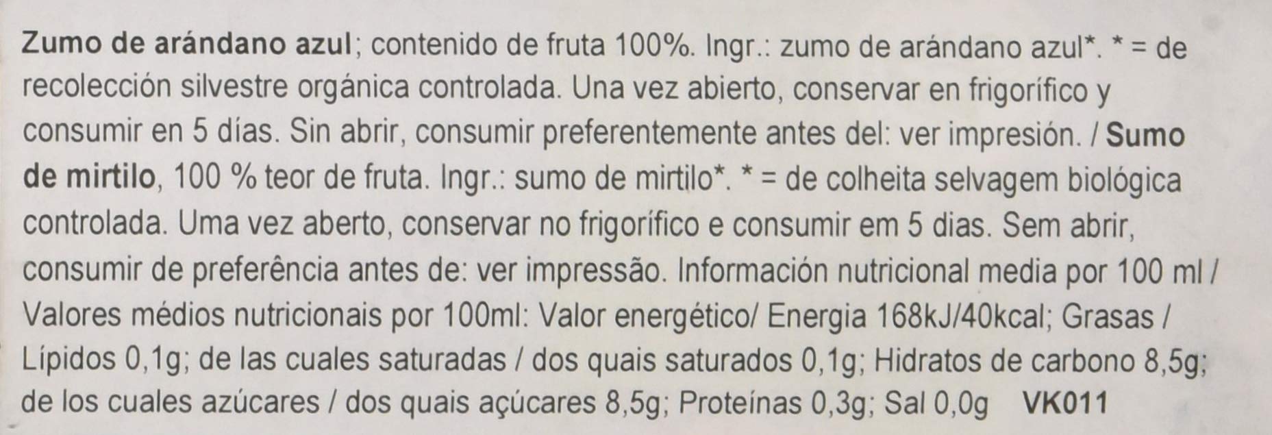 Zumo de aránanos puro BIO - Voelkel - caja de 6 uds de 330 ml. (Total 1980 ml.)