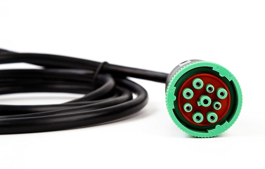 Amazon.com: Green Type 2 J1939 Male to Open Pigtail 9pin