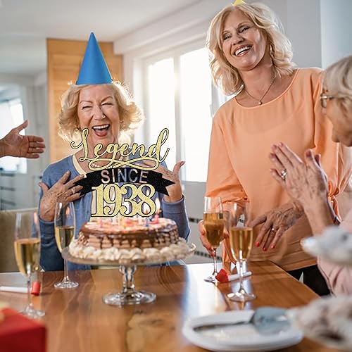Miniatura 7 de Legend Since 1938 - Decoración para pastel de cumpleaños de 85 años, divertida decoración de 85 años y fabulosa, suministros de decoración de fiesta