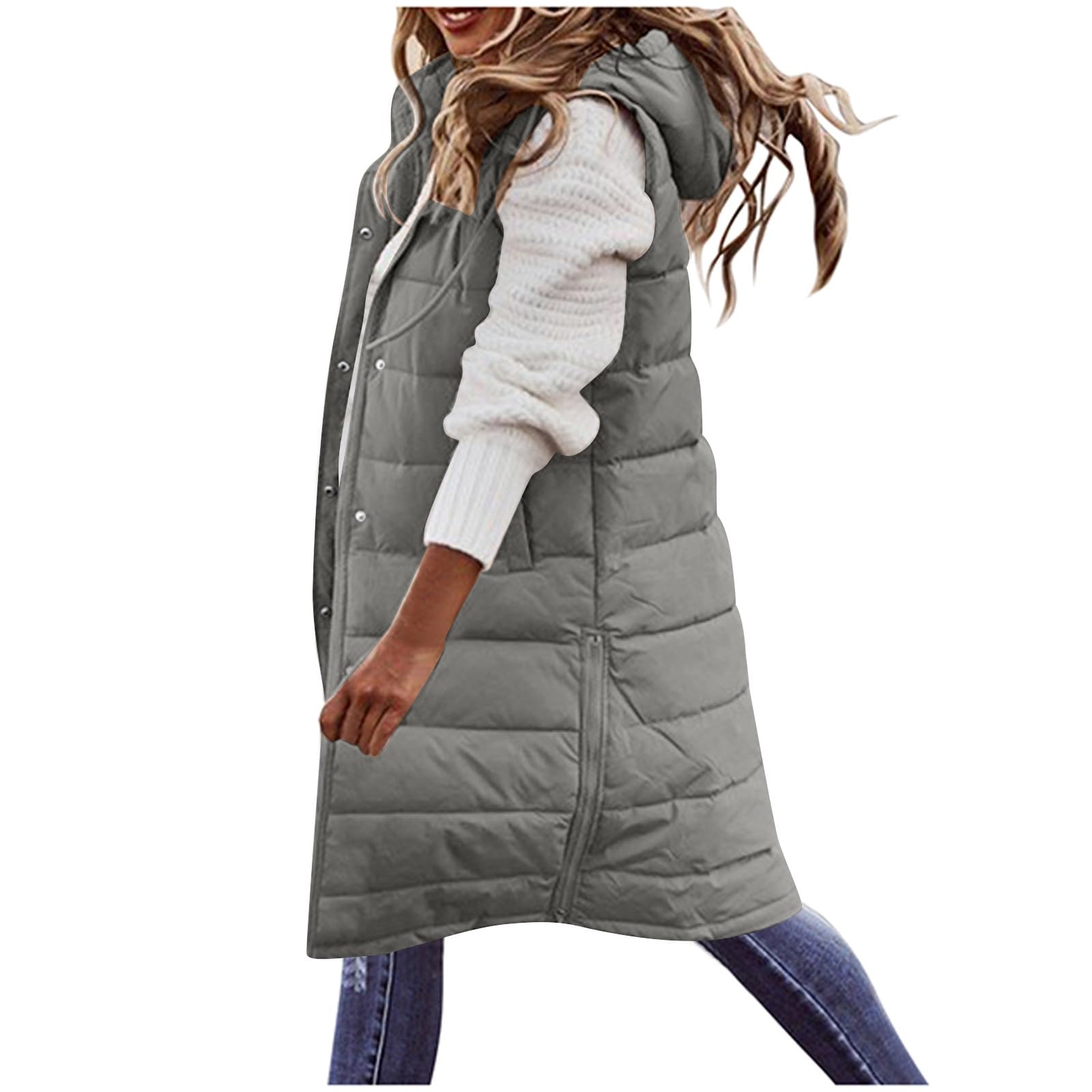 Chaleco de Ocio con Capucha para Mujer Elegante y Sin Mangas para un Estilo Atemporal