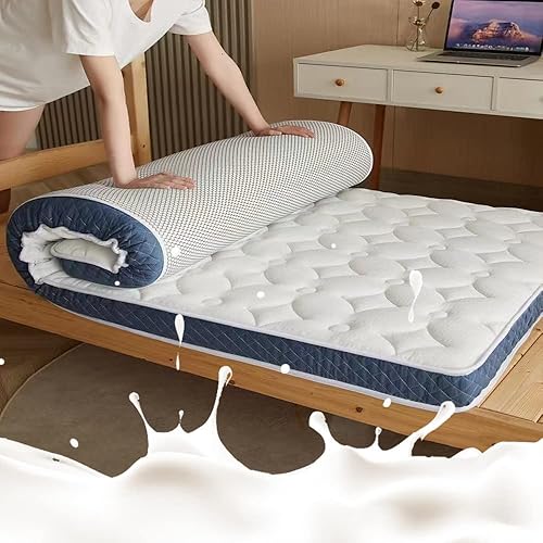 Miniatura 2 de Colchón futón japonés, colchón portátil de campamento, tapete plegable de tatami, colchón de suelo enrollable, almohadilla de dormir para habitación