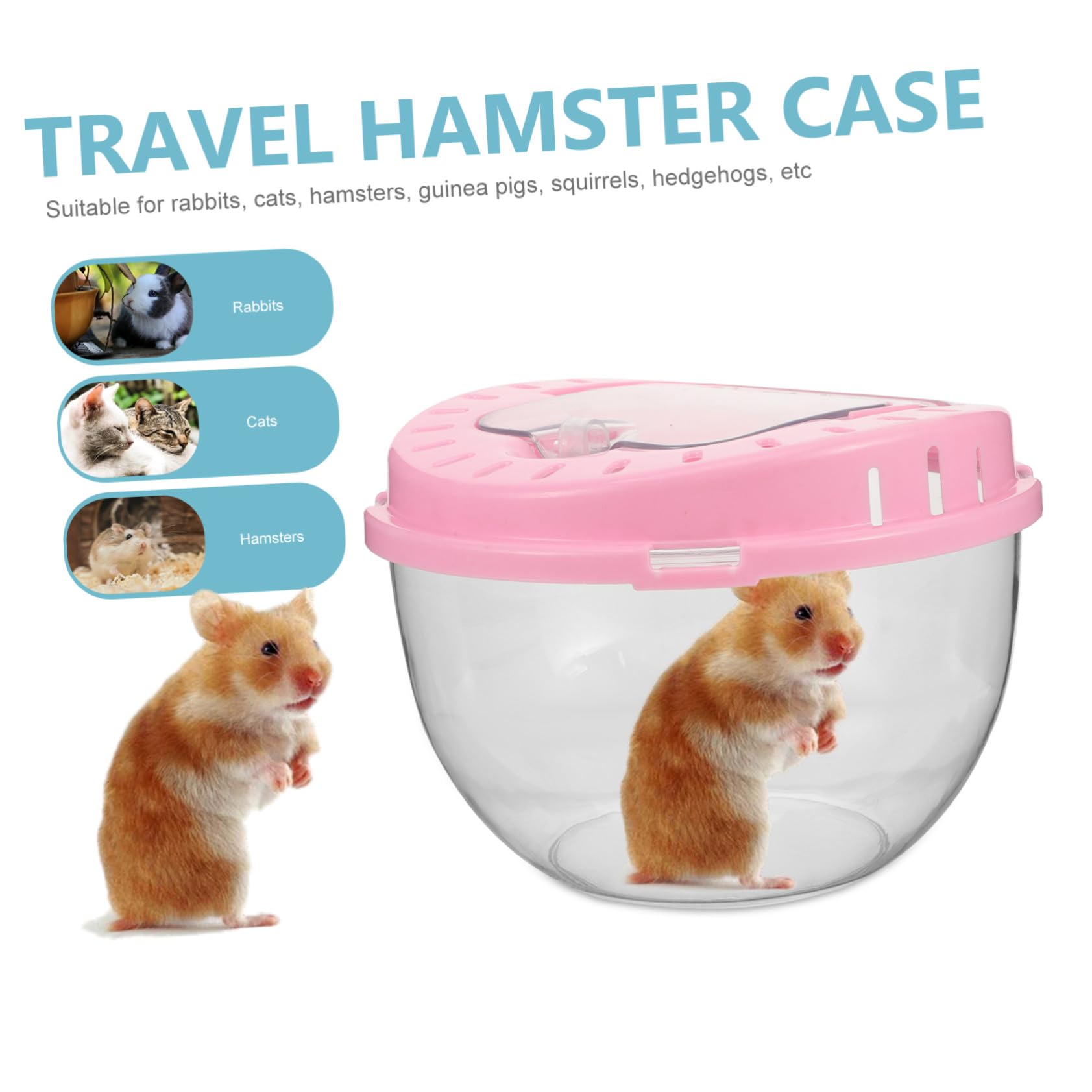 Reise Hamsterkäfig Tragbar Kunststoff Kleines Kleintier Transportbox Mit Lüftung Für Hamster Igel Kaninchen Reisen Spaziergänge