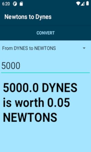 Newtons to Dynes Conversion Calculator
