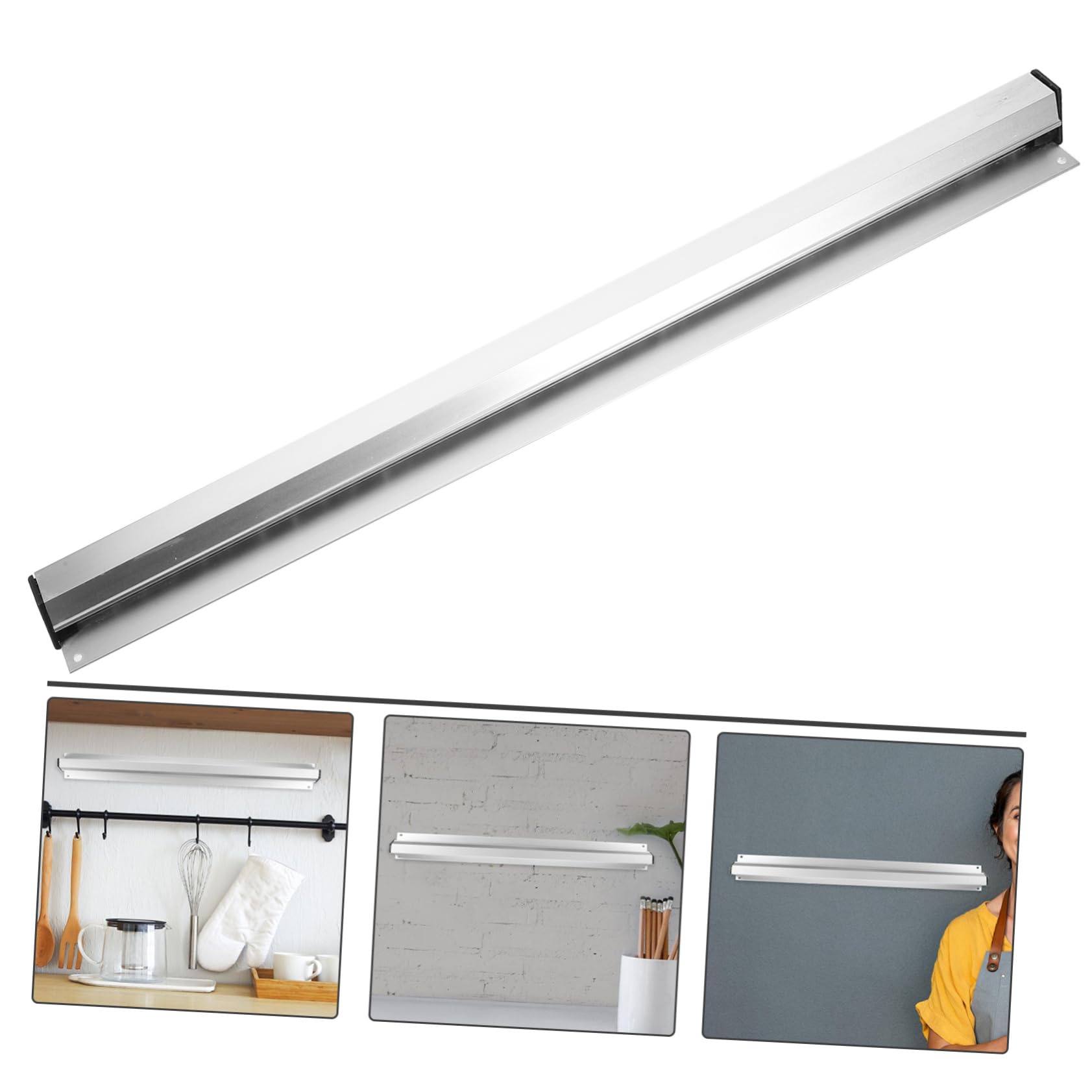 Alipis Aluminum Alloy Menu Holder Restaurant Order Rack Ticket Holder Slide Check Rack Note Receipt Holder Rack Display Ticket Stabber for Restaurant Desk Receipt Holder Bill Clip Silver