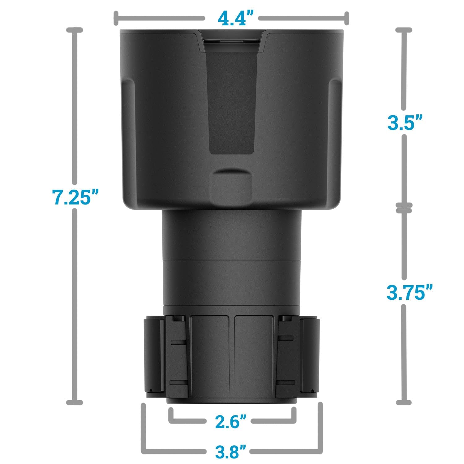 Swigzy Adaptador expansor para portavasos de Coche (versión de Base Larga) – Se Adapta a Botellas Hydro Flask, Yeti, Nalgene, Grandes de 32/40 onzas y Bebidas Grandes