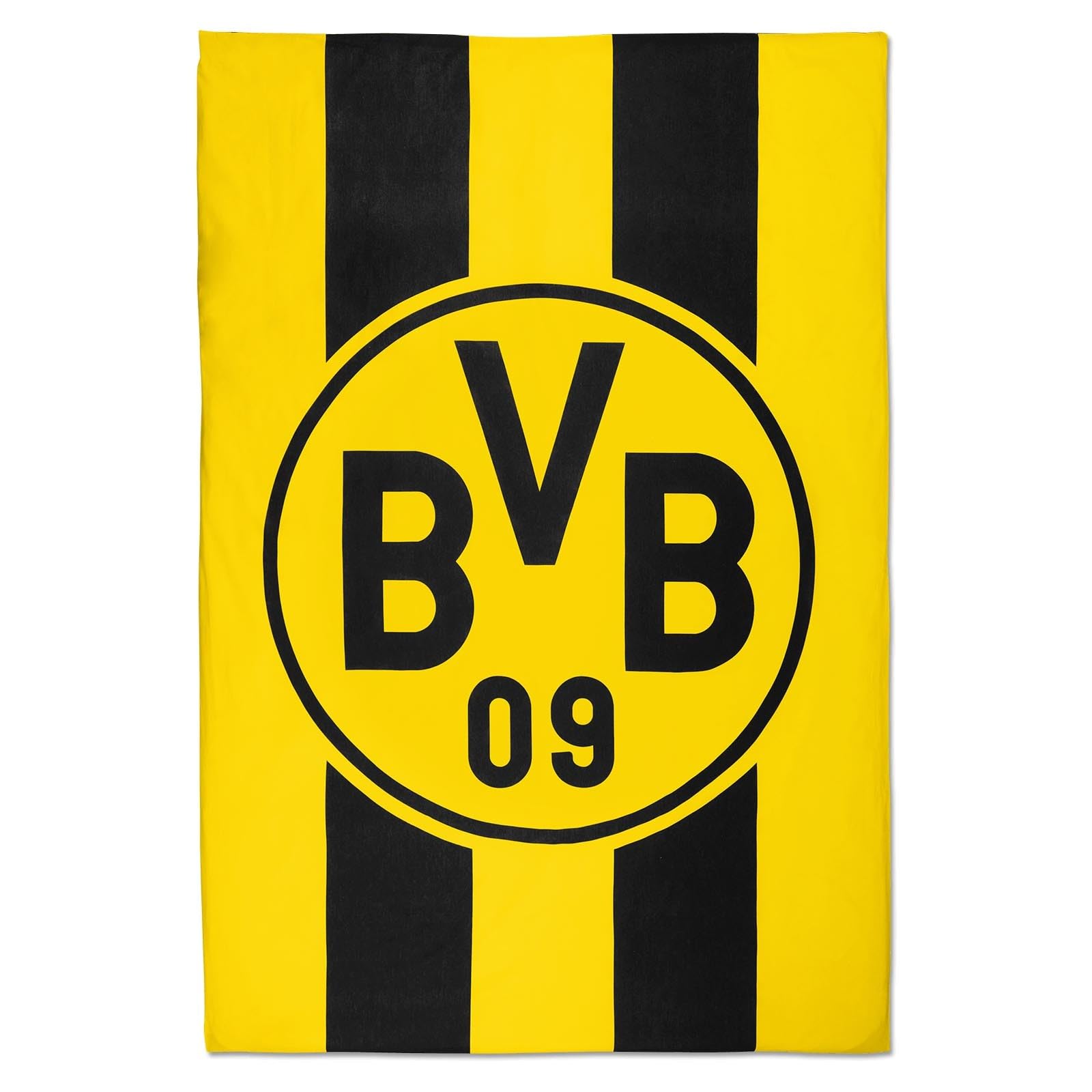 Parure De Lit Borussia Dortmund BVB – Coton Noir/jaune, 135x200 Cm, Logo Officiel, Réversible Et Phosphorescente – Fan Authentique