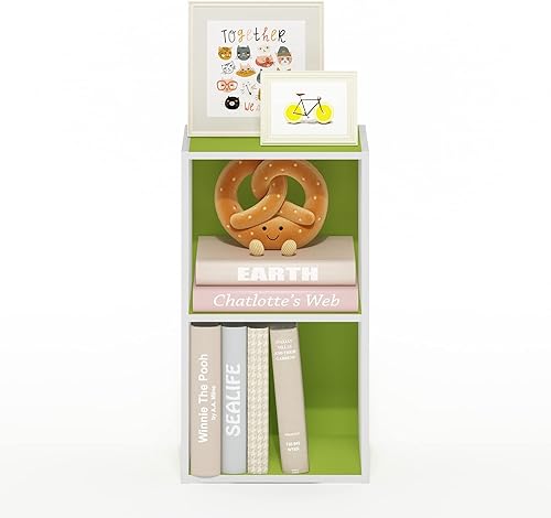 Miniatura 194 de Furinno - Estantería de cubos de 2 niveles serie Luder para libros y almacenamiento, color roble francés Roble francés,Pino