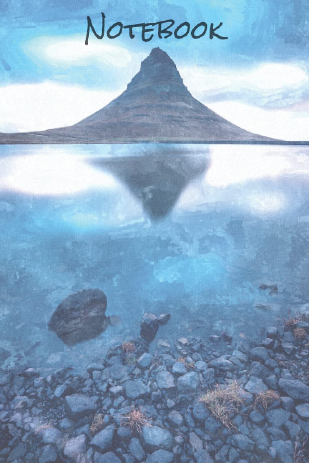 Notizbuch "Kirkjufell": Notebook I Journal (ca. A5 - Iceland / Kirkjufell) (Notizbücher mit kunstvollem Cover im Aquarell-Stil)