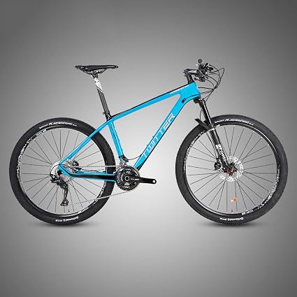MICAKO Bici Bicicletta Mountain Bike, Pollici Full Susp Biammortizzata,  Doppio Ammortizzatore, M8000-22/33 di Cambio Professionale, Telaio in Fibra  di Carbonio,Blu,29inch*15inch : Amazon.it: Sport e tempo libero