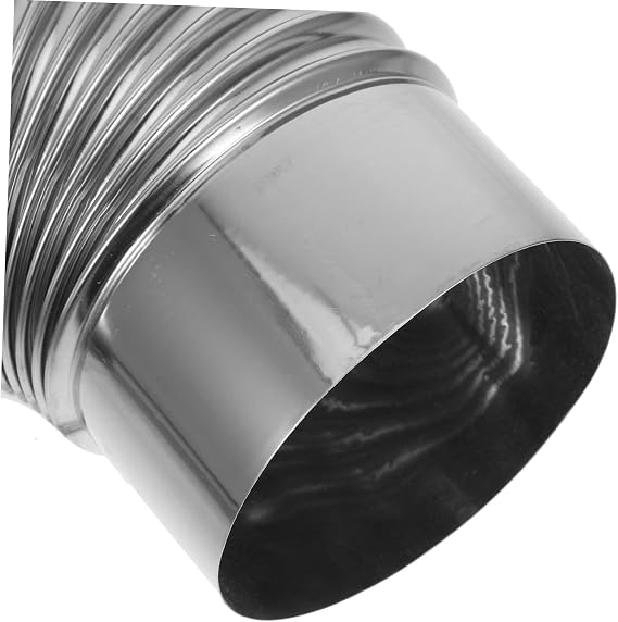 2pcs Stainless Steel Exhaust Pipe Corrugated Thread Connection