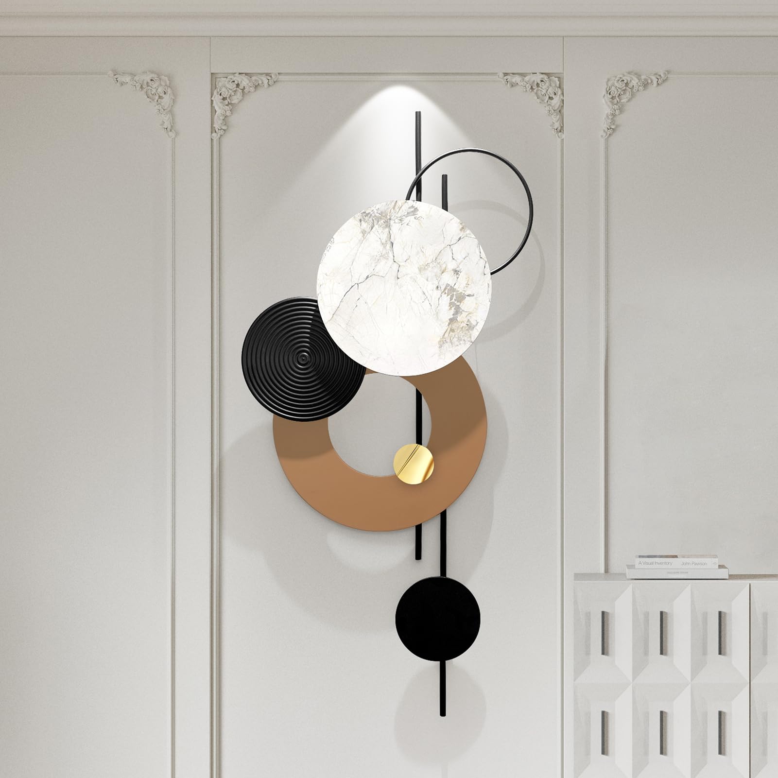 Amazon.com: HEBOIX 22''Lx46''W Large Metal Wall Decor Modern Metal