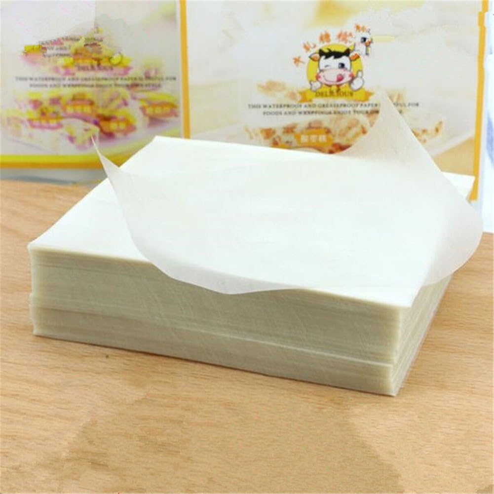 500 szt. jadalnego papieru ryżowego, papier waflowy, kleisty papier ryżowy, ręcznie robione jadalne arkusze papieru ryżowego, papier nugatowy, papier ryżowy, sajgonki pasują do cukierków, karmelu,