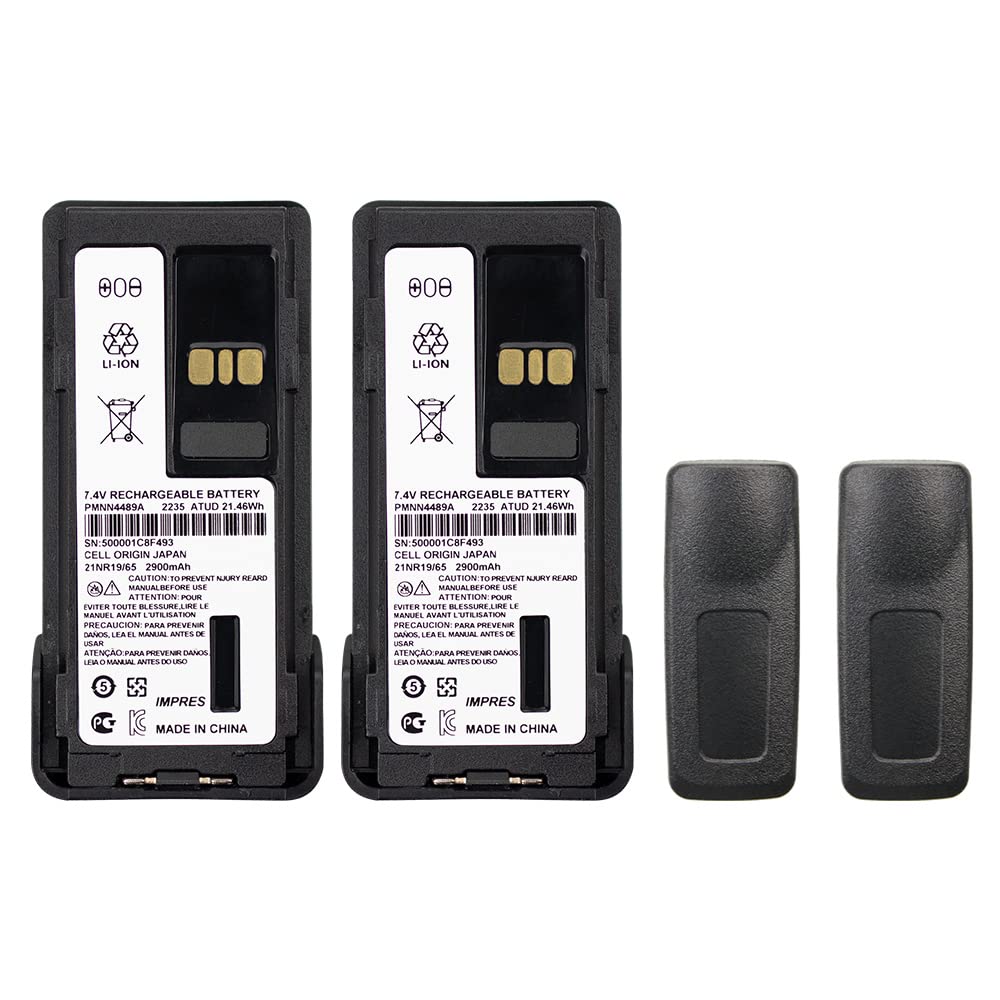 2 Pack 2900mAh PMNN4489A IMPRES Battery for GP328D+ GP338D+ P8668I APX900 DGP5050E DGP5550E DGP8050E DGP8550E DP4801E XIRP8600I Radios Replacement Battery-image-48