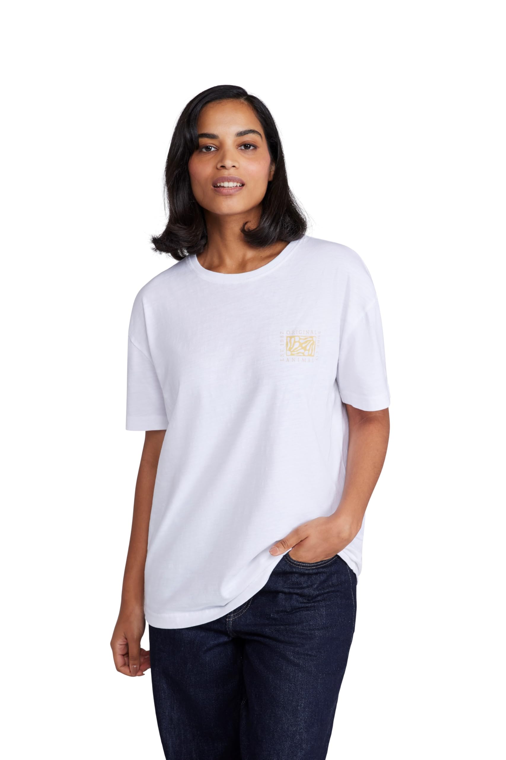 Leena Womens Boxy T-Shirt - White