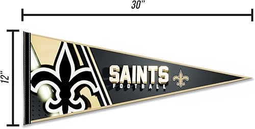 Vista 56 de Rico Industries NFL Football Primary 12" x 30" Felt Wall Décor Pennant - Great for Home/Bed Room/Man Cave Décor