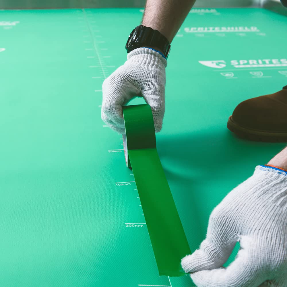 Sheeldify™ Spriteshield™ Protector de suelo resistente 1 m x 30 m, color verde, fieltro de pintor, antideslizante, para renovación de mudanzas, protección profesional, protección de superficies