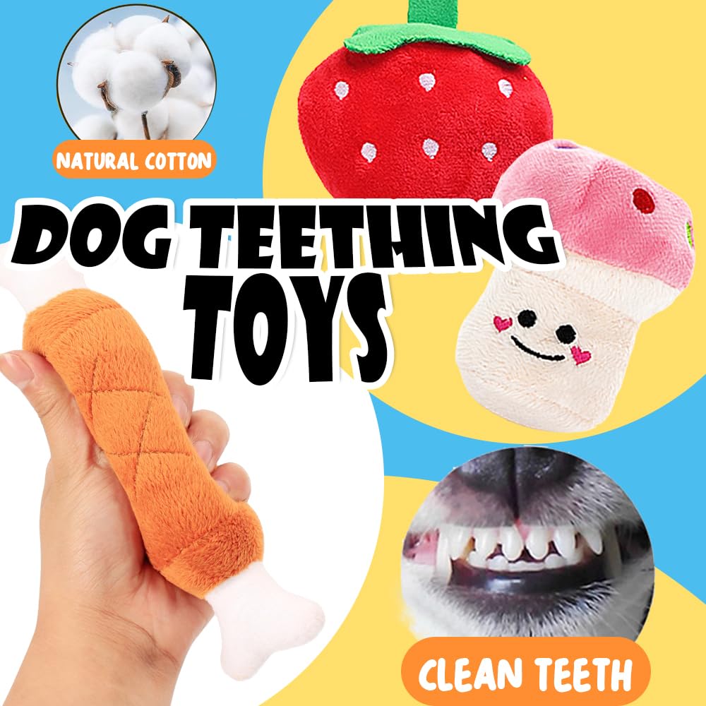 Speedy Panther 6 Pcs Squeaky Dog Toys, Plush Dog Toys, Dog Teddy Toys, Dog Teething Toys, Puppy Chew Toys for Small Medium Dogs - Image 4