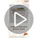 Image of ecofynd 50m 4mm Natural Macrame Cord - Versatile Cotton Dori for Stunning Wall Hanging, Plant Craft, and Handmade Hangers - Ideal White Thread Rope for Creative DIY Projects, Ivory