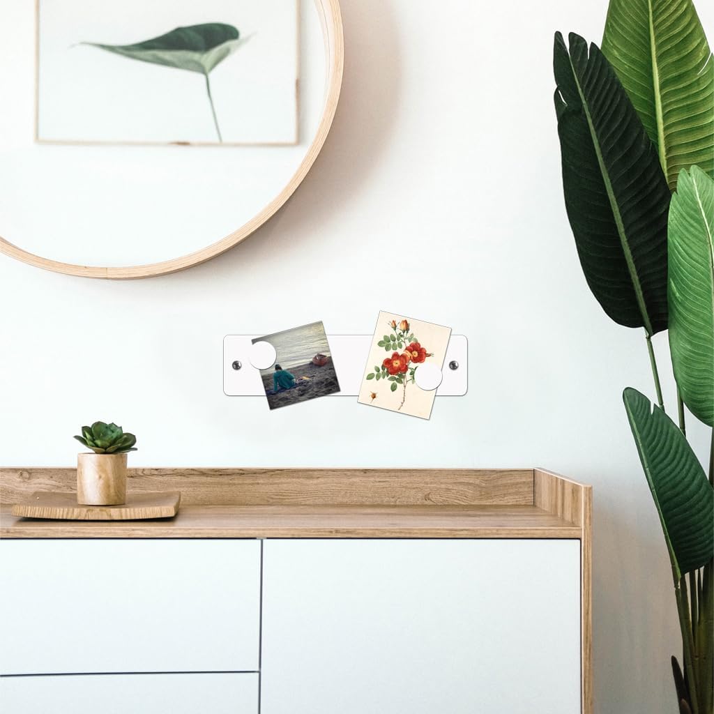 Three by Three Magnetic Strip Bulletin Board Long Wide – 12" x 3" Metal Organizer with Strong Magnets & Wall-Mounting Hardware for Home, Office, or Dorm (3 Pack) Matte White
